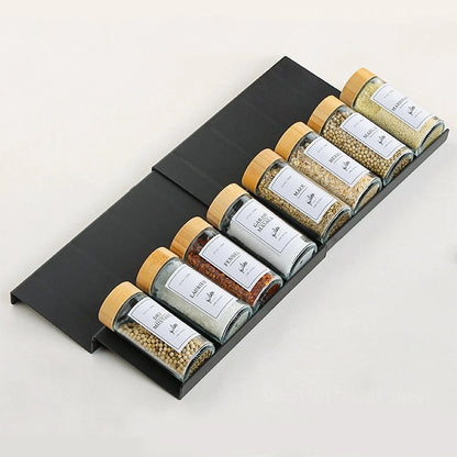 Drawer Spice racks for Kitchen 4 Layers Adjustable Spice Rack for Spice Jars Seasoning Shelf Cabinet Pantry Kitchen Organizer