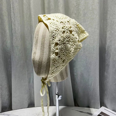 Lace Triangle Scarf Breathable Summer Crochet Headband - Smarsty