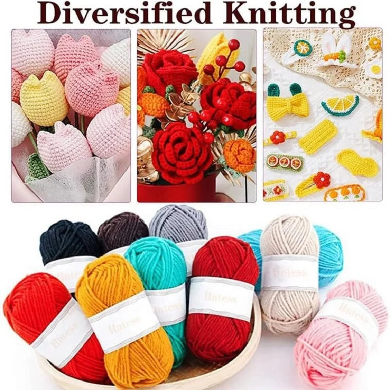 Portable Crochet Knitting Set with 59 Pieces and Storage Bag - Smarsty