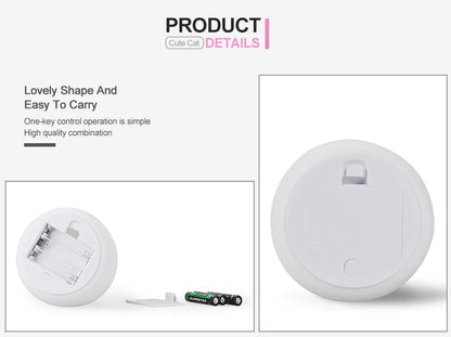Cute Cat Night Light with Touch Sensor for Kids - Smarsty
