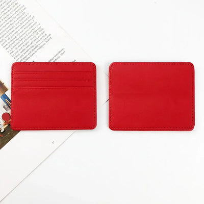 1PCS Man Purses Ultra Thin Mini Business Bank Credit Card Holder Wallet Simple Black Women Small Coin Cards Cover Pouch Case Bag - Smarsty