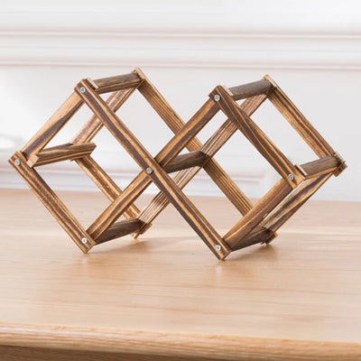 3/10 Bottles Wooden Wine Rack Wine Holders Kitchen Assembled Display Stand Organizer Storage Bar Wine Cabinet Wine Bottle Rack by Smarsty