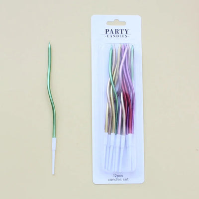 6/12/48pcs/1case Birthday Candles Spiral Cake Candles  Long Thin Cake Candles For Wedding Party And Cake Decoration - Smarsty