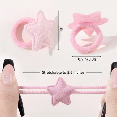 Cute Girls Hair Ties Soft No Harm Ponytail Holders 10Pack - Smarsty