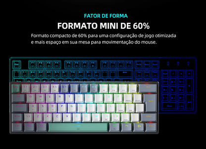 60 Percent Mechanical Keyboard With RGB Colorful Backlight