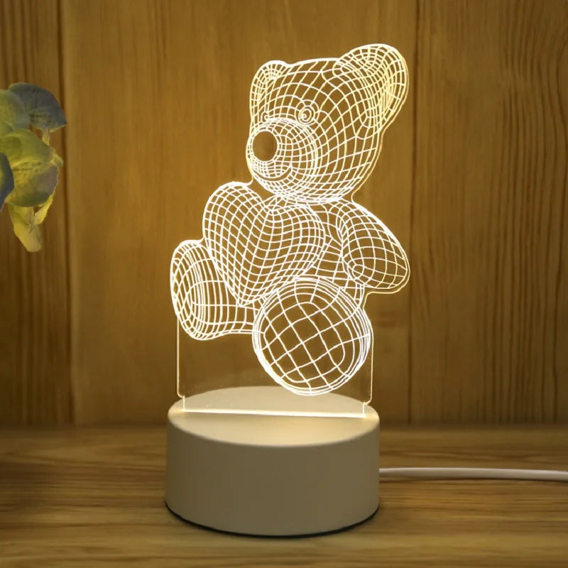 3D Creative Bear Lamp for Unique Bedroom Decor - Smarsty