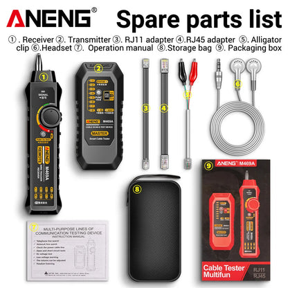 ANENG M469A Network Cable Tester with Line Tracking Feature - Smarsty