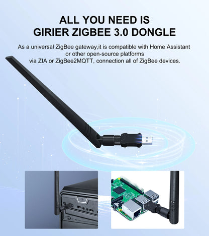 GIRIER ZigBee 3.0 USB Dongle Gateway for Smart Home - Smarsty