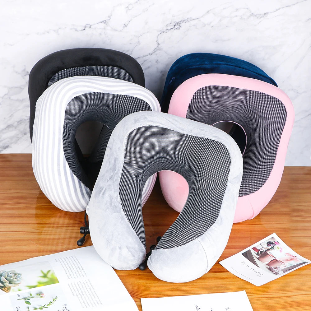 Soft Memory Foam Travel Neck Pillow with U Shape Design - Smarsty