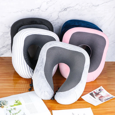 Soft Memory Foam Travel Neck Pillow with U Shape Design - Smarsty