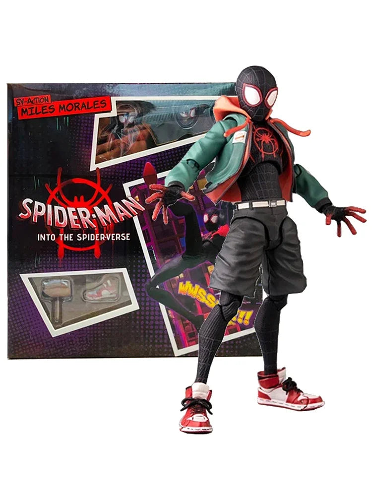 Action Figure Miles Morales Spider-Man Into the Spider Verse Sv Action Collection Sentinel Marvel Figures Model Toys