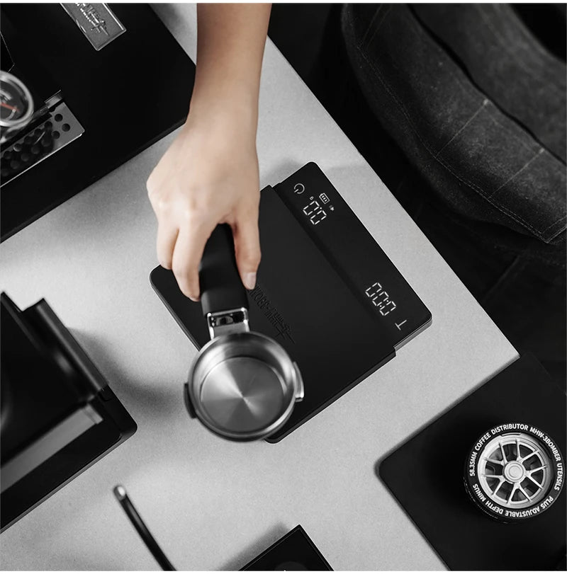 MHW-3BOMBER Cube Coffee Scale 3.0 Pro Max Digital Kitchen Coffee Scale High Precision Flow Rate Big Battery Coffee Accessories