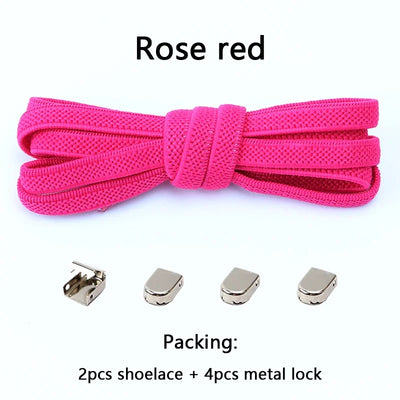 No Tie Shoe Laces Flat Elastic Shoelaces for Sneakers Tieless Shoelace Expand Shoestrings One Size Fits All Adult and Kids Shoes - Smarsty