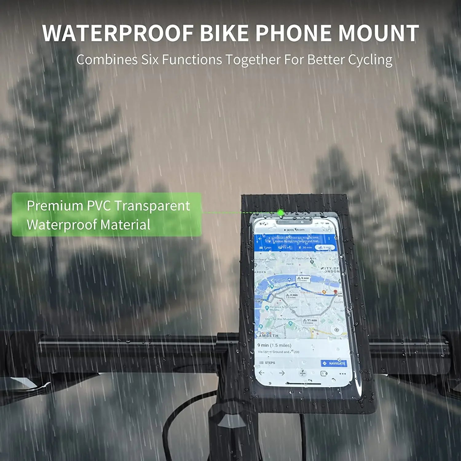 Waterproof Bike Phone Holder With TPU Touch Screen Mount - Smarsty