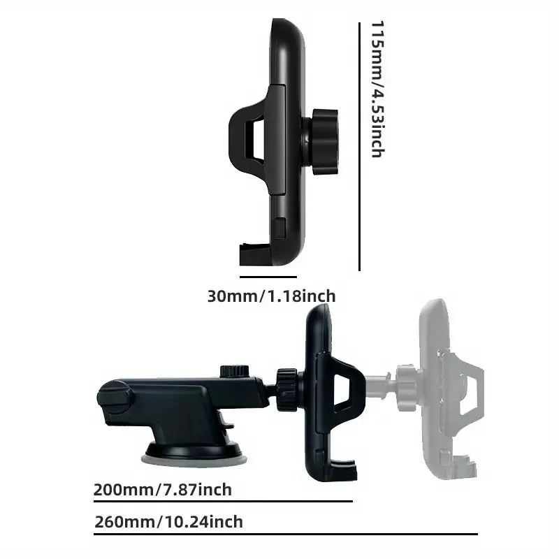 Universal Car Phone Holder With 360 Degree Rotation Suction - Smarsty