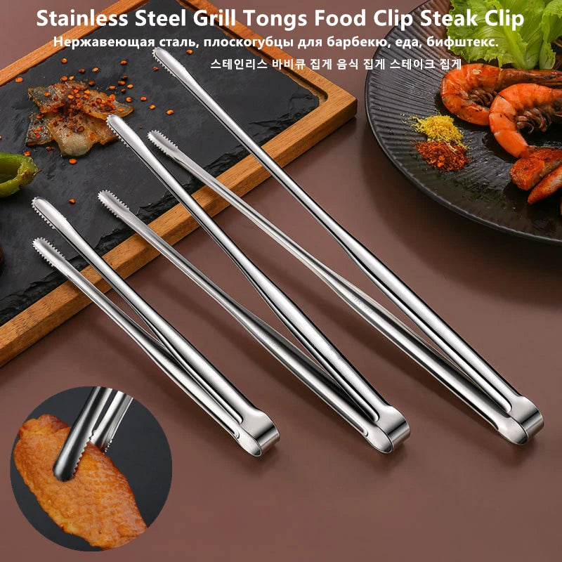Stainless Steel BBQ Tongs with Non-Slip Grip - Smarsty