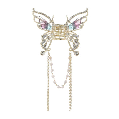 Korean Pearl Butterfly Hair Claw Clip For Women Stylish - Smarsty