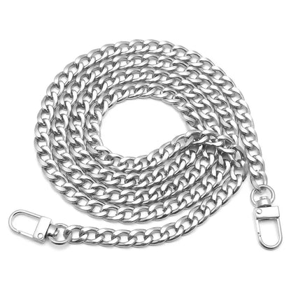 Flat Purse Chain Strap Crossbody Bag Replacement Strap with Metal Buckles for Wallet Purse Bags Replacement Strap