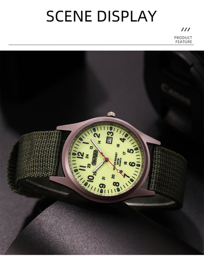Luxury Mens Luminous Quartz Watch with Calendar - Smarsty