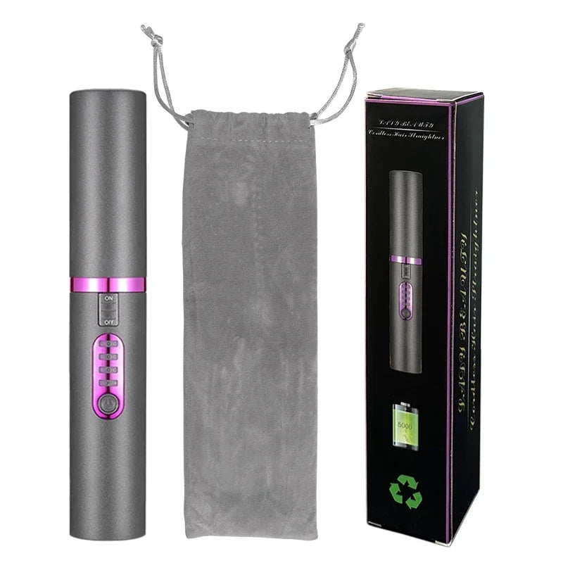 2 in 1 Wireless Hair Straightener and Curler Brush - Smarsty