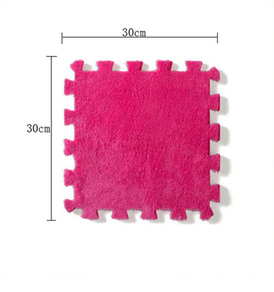 Soft Plush Children's Mat Baby Play Mat Baby Toys Eva Foam Puzzle Carpet In Children's Room Keep Warm Playmat 30*30*1CM by Smarsty