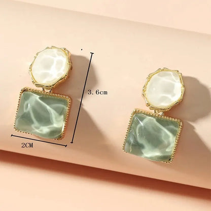 Colorful Crystal Drop Earrings for Women Trendy Fashion Jewelry - Smarsty