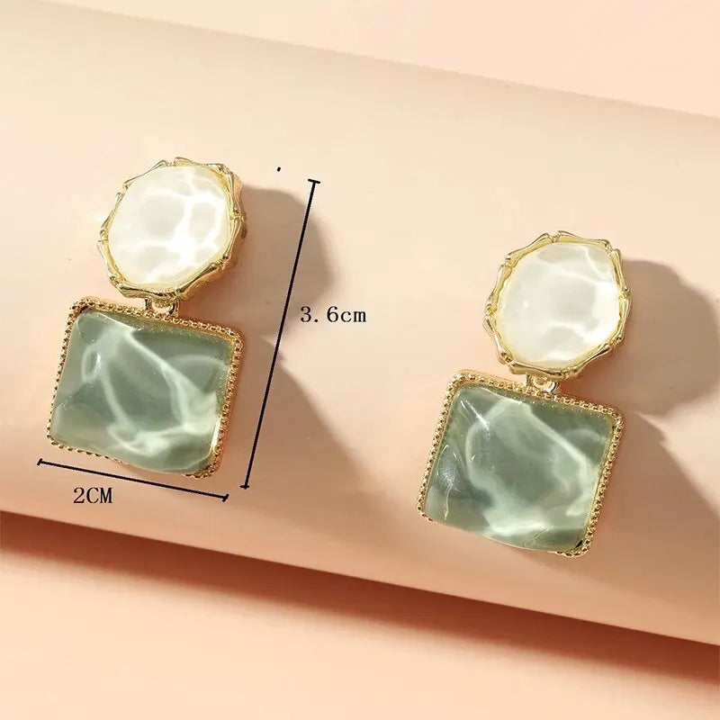 Colorful Crystal Drop Earrings for Women Trendy Fashion Jewelry - Smarsty