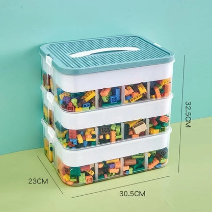 Plastic Lego Storage Box Children Jigsaw Puzzle Building Block Lego Container Classification Part Sort Box Kidroom Toy Organizer