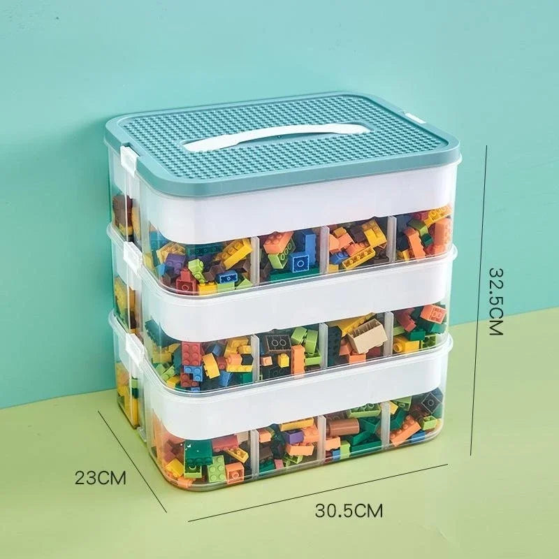 Plastic Lego Storage Box Children Jigsaw Puzzle Building Block Lego Container Classification Part Sort Box Kidroom Toy Organizer
