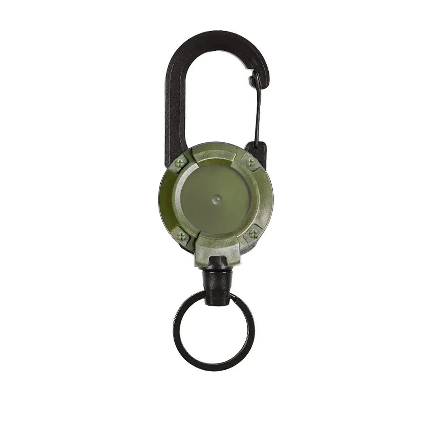 Retractable Heavy Duty Pull Reel Carabiner Key Chains Strong Steel Wire Rope Buckle Spring Key Ring Outdoor Sporty Keychain Tool - Smarsty