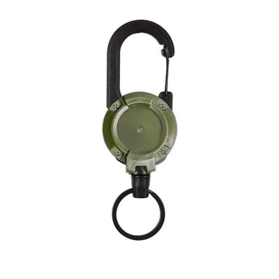 Retractable Heavy Duty Pull Reel Carabiner Key Chains Strong Steel Wire Rope Buckle Spring Key Ring Outdoor Sporty Keychain Tool - Smarsty