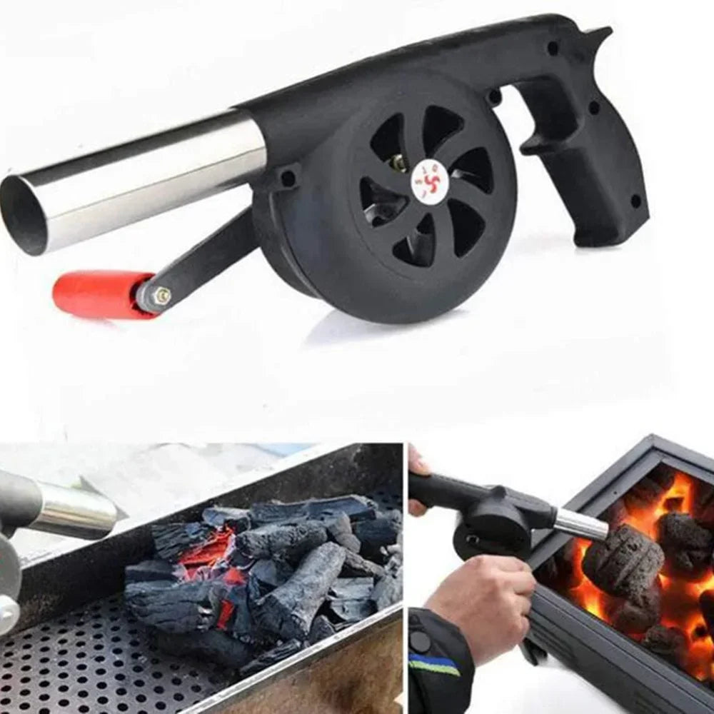 Portable Hand Crank Fan for Easy BBQ Fire Starting - Smarsty