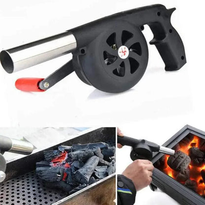 Portable Hand Crank Fan for Easy BBQ Fire Starting - Smarsty