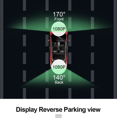 Dual 1080P Car DVR Touch Screen Rearview Night Vision - Smarsty