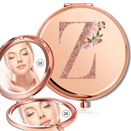 Rose Gold Double Sided Makeup Mirror Compact Design - Smarsty