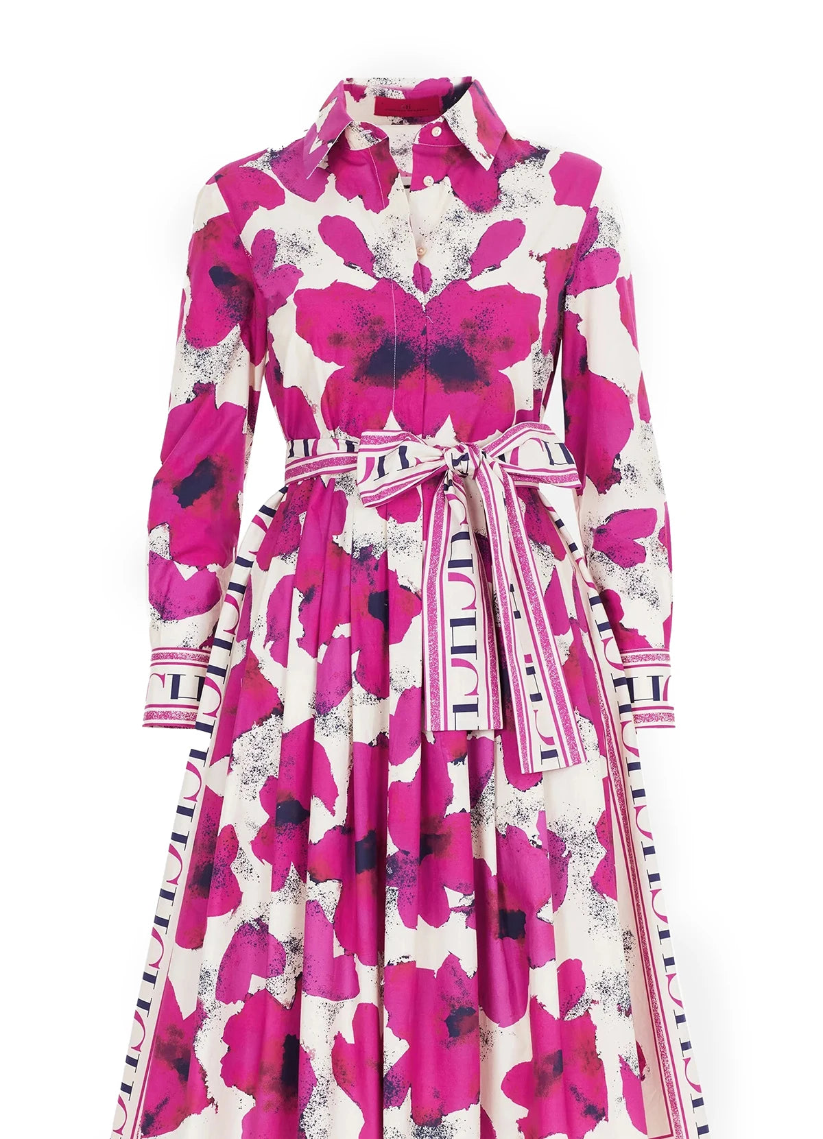 CHCH Women's Dress New Long sleeved Shirt Long Skirt Flower Print Party Dress - Smarsty