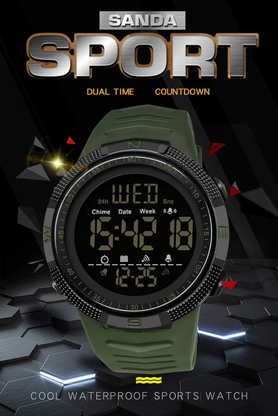 SANDA Military Sport Watch for Men Waterproof Shockproof Design - Smarsty