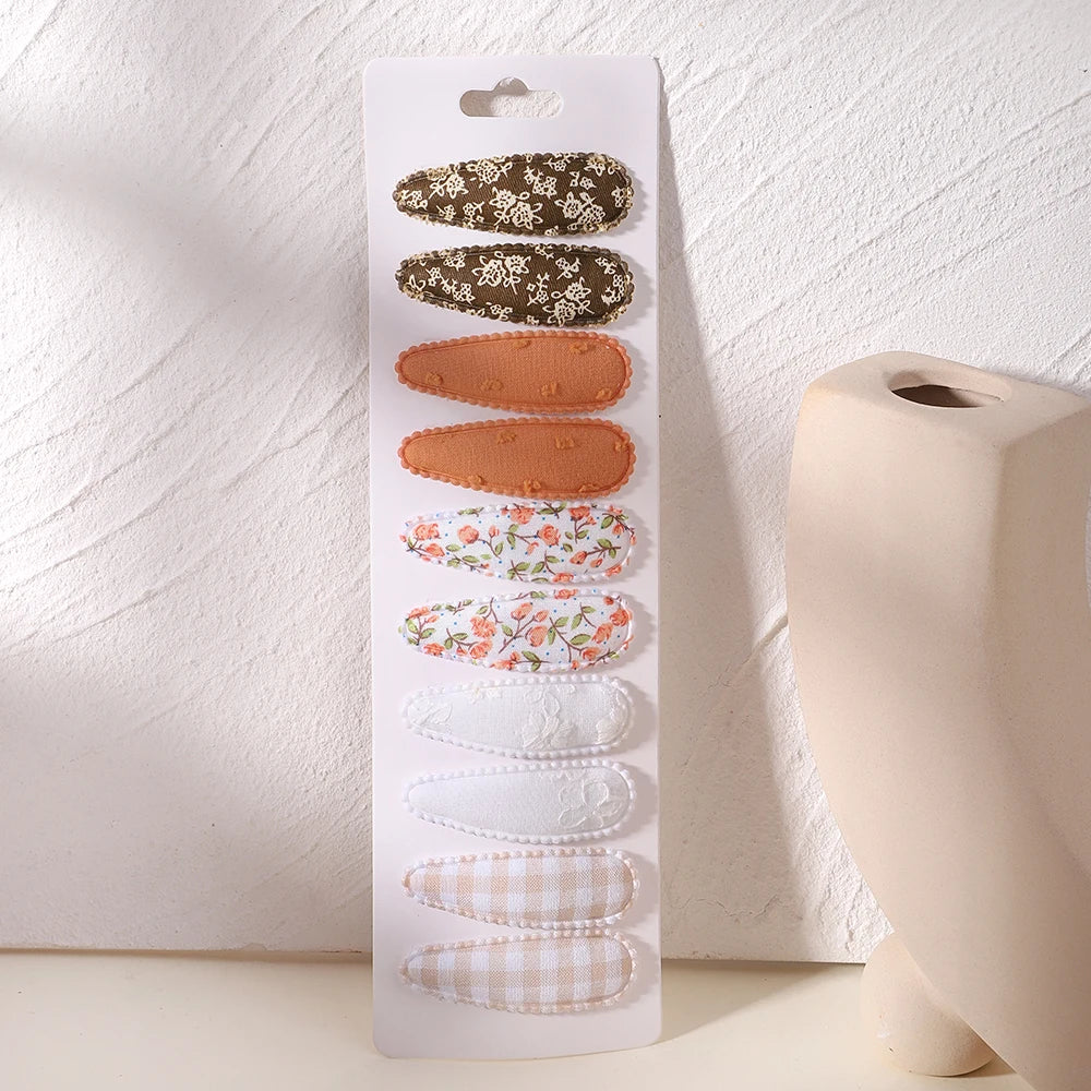 10 Pcs Cotton Alloy Hair Clips for Kids - Smarsty