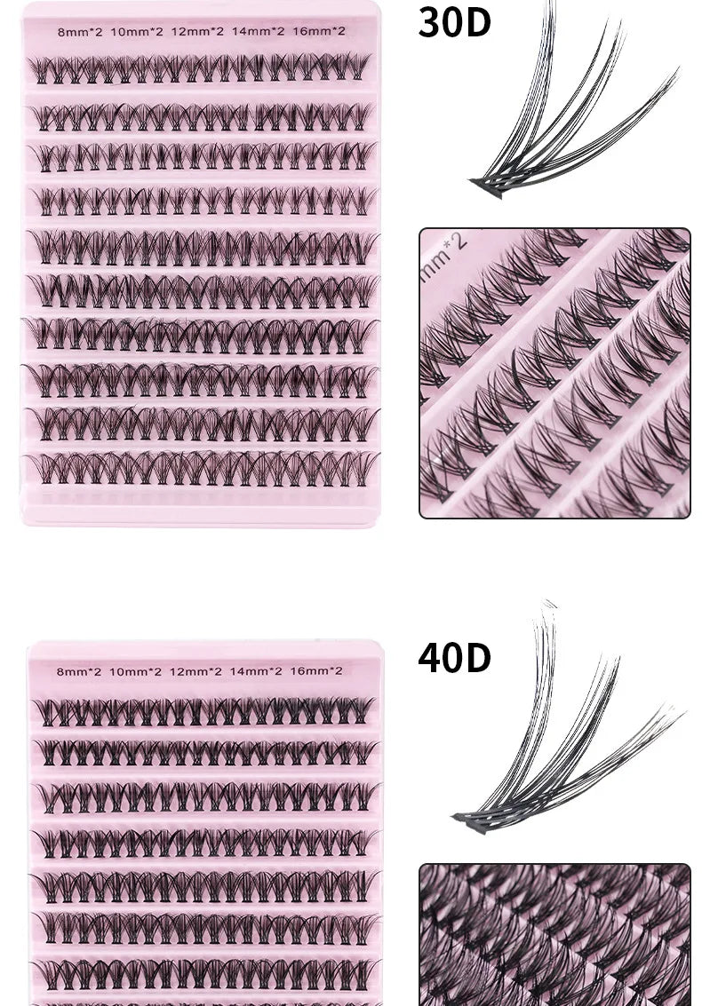 MIAOJIE DIY Eyelash Set with 200 Individual Lashes - Smarsty