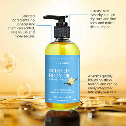 Vanilla Body Massage Oil for Deep Moisturizing and Stress Relief - Smarsty