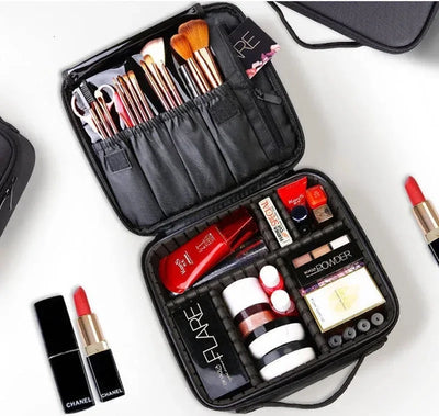 New Makeup Bag for Women Travel Waterproof Necessary Beauty Brush Embroidery Tool Storage Cosmetic Case Professional Makeup Box - Smarsty