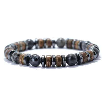 Natural Stone Beaded Bracelet for Men with Unique Design - Smarsty