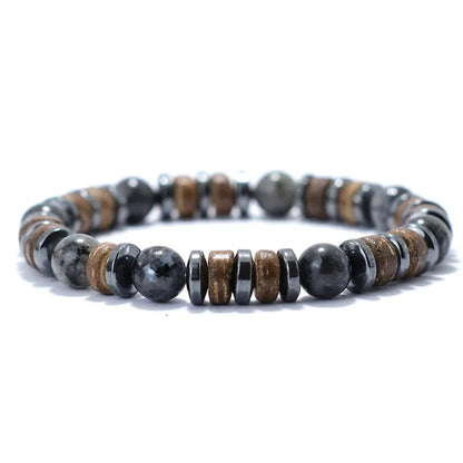 Natural Stone Beaded Bracelet for Men with Unique Design - Smarsty