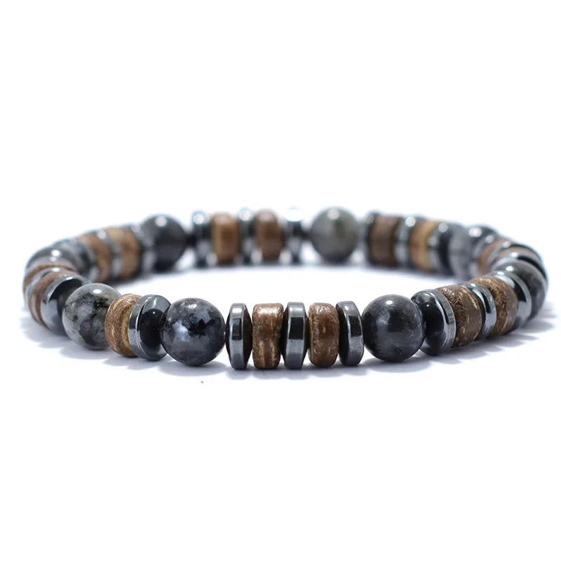 Natural Stone Beaded Bracelet for Men with Unique Design - Smarsty
