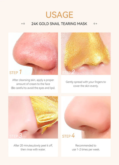 24K Gold Sakura Peeling Face Mask for Anti Aging - Smarsty