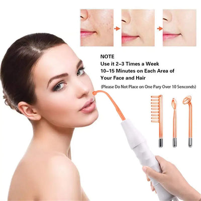 4 in 1 High Frequency Appliance Electrode Tube Wand Electrotherapy Skin Care Facial Spa Tightening Acne Spot Wrinkles Remover - Smarsty