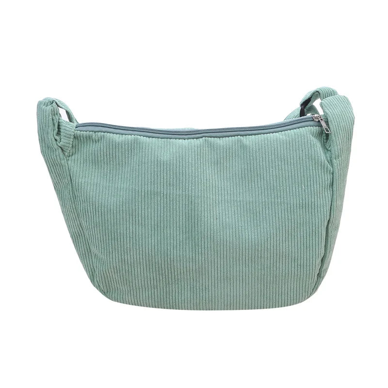 Corduroy Shoulder Bag Minimalist Crossbody For Women - Smarsty