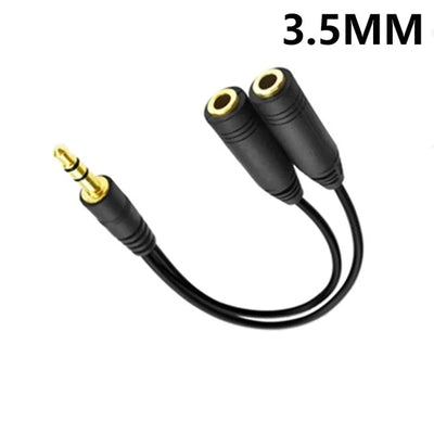Dual Female Audio Cable Y Splitter For Headphones - Smarsty