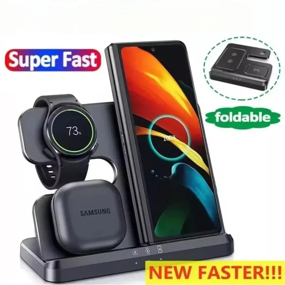3 In 1 Magnetic Wireless Charger For Phone Watch Earbuds - Smarsty