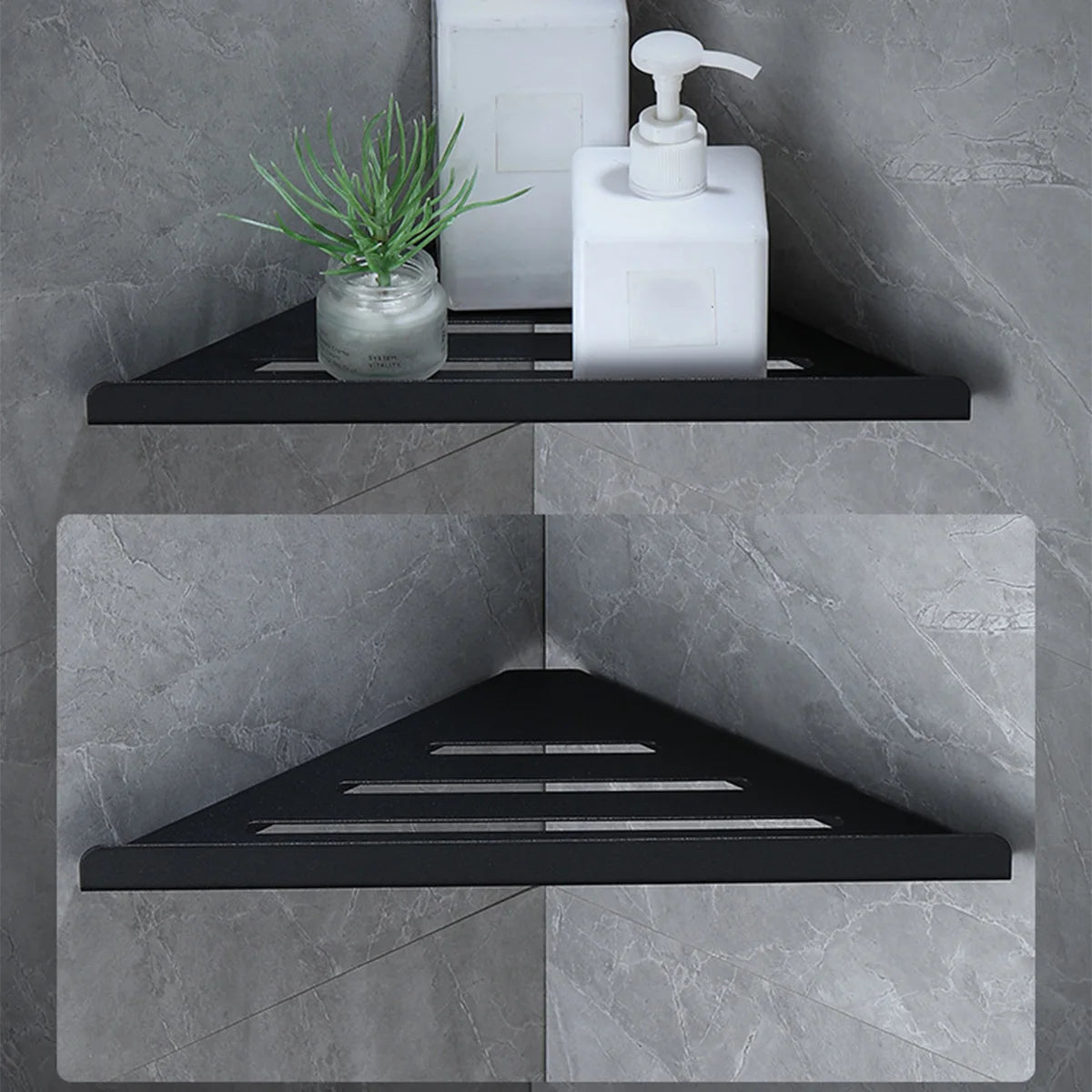 No Drilling Bathroom Corner Shelf Heavy Duty Stainless Steel - Smarsty